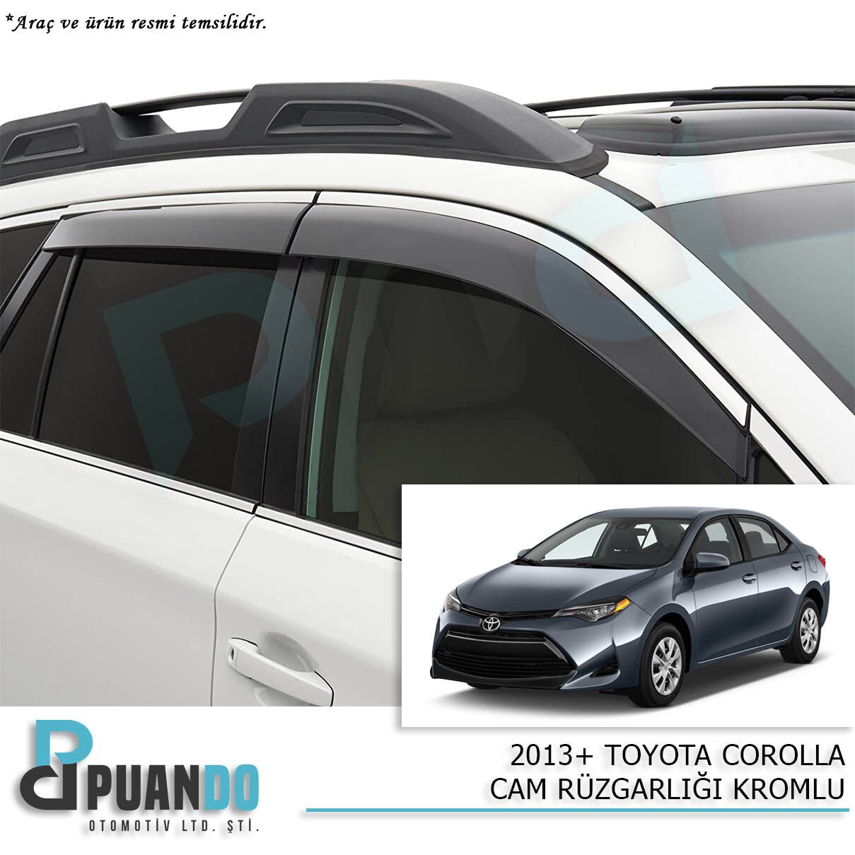 2013+ TOYOTA COROLLA CAM RUZGARLIGI KROMLU
