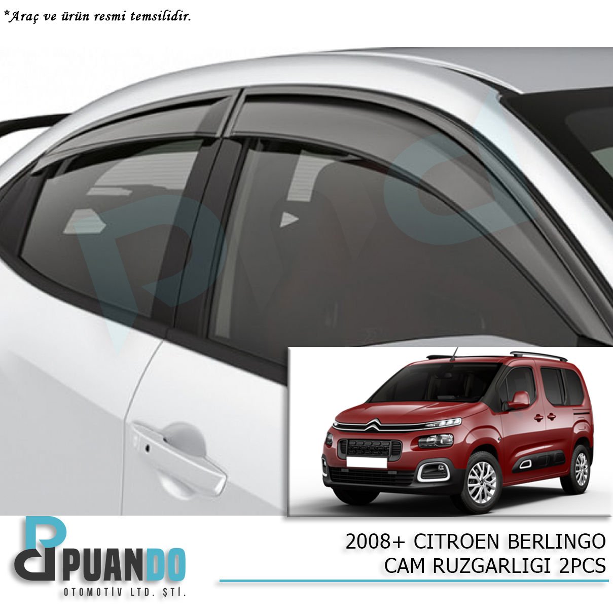 2008+ CITROEN BERLINGO CAM RUZGARLIGI 2PCS