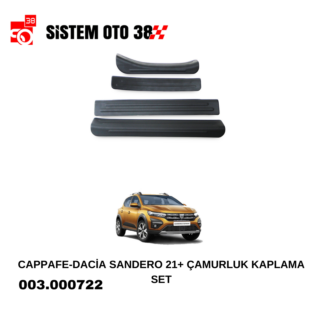 CAPPAFE-DACİA SANDERO 21+ ÇAMURLUK KAPLAMA SET | | ARAÇ DIŞI AKSESUARLAR