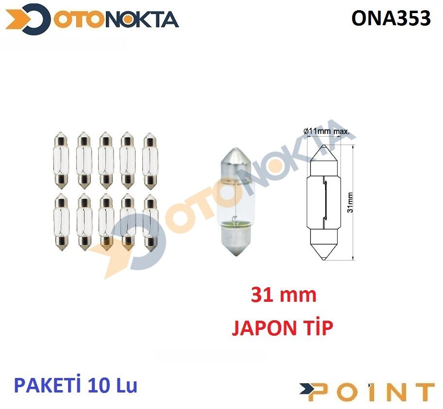 AMPUL SOFIT SEFFAF EKONOMIK C10W 12V 10W 2218