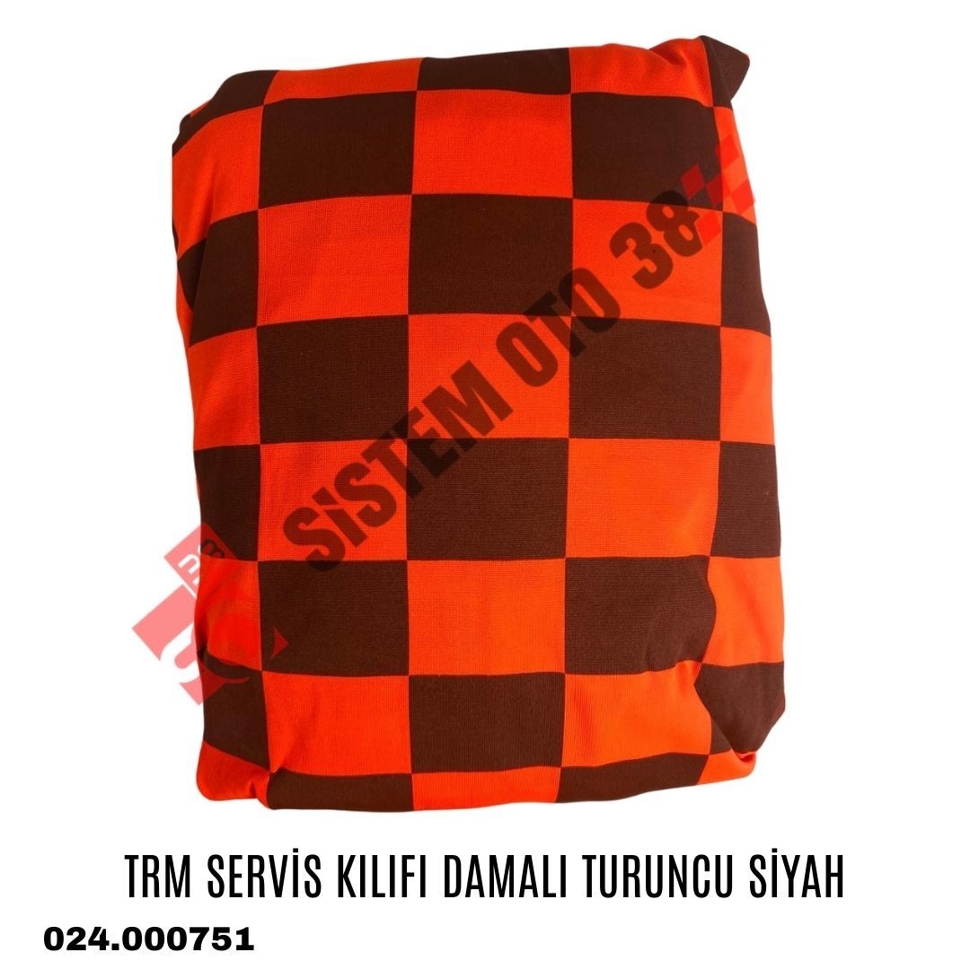 TRM SERVİS KILIFI DAMALI TURUNCU SİYAH | | KOLTUK KILIF VE MİNDER