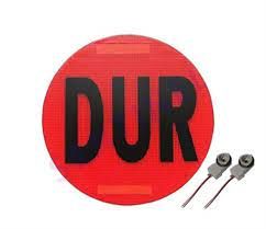 DUR LEVHASI IŞIKLI YUVARLAK DUYLU SİYAH YAZILI | | ARAÇ DIŞI AKSESUARLAR