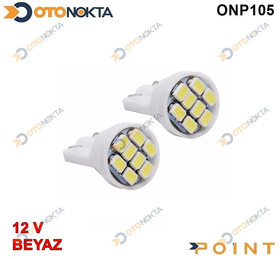 PARK AMPULU 8 LED BEYAZ 12V POINT