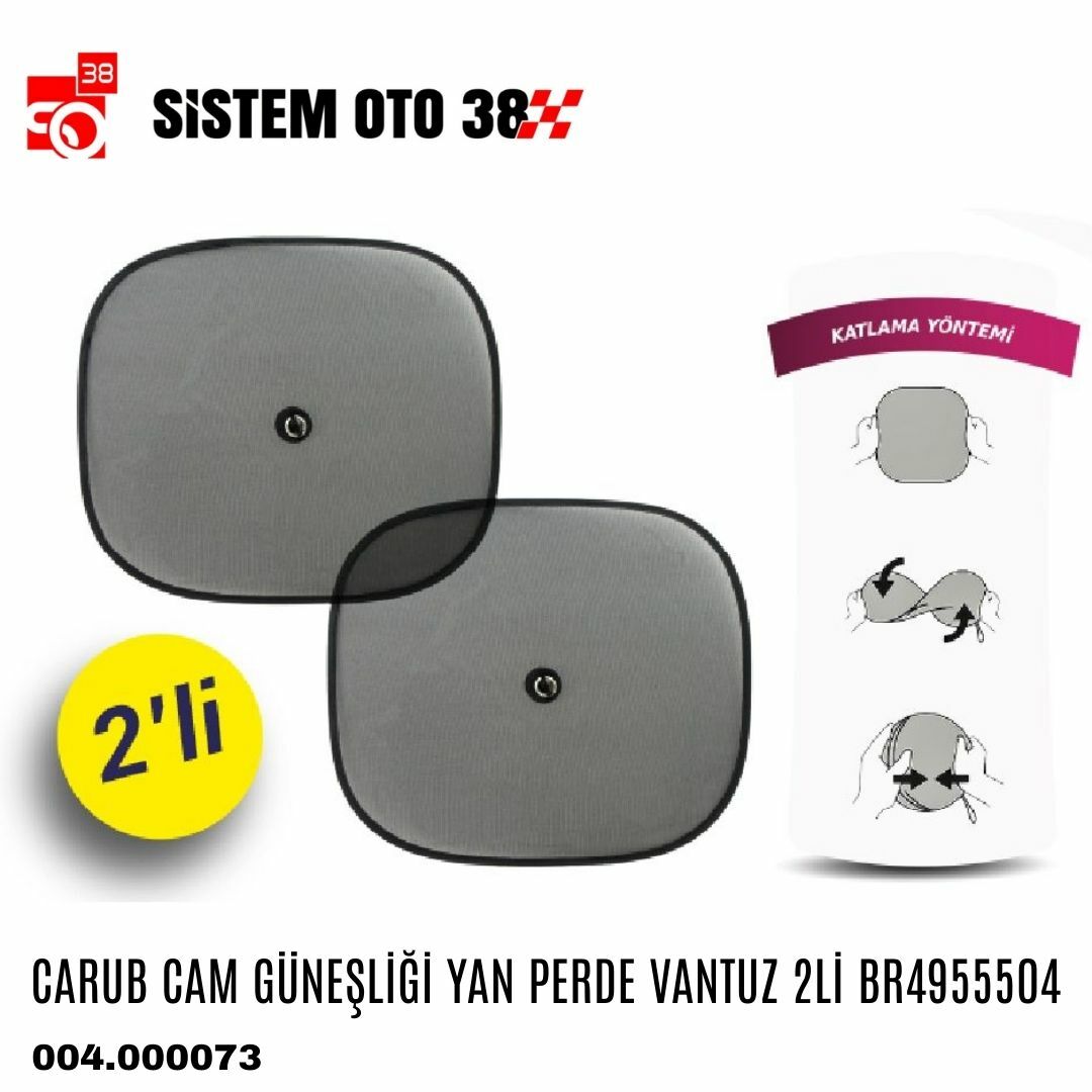 CARUB CAM GÜNEŞLİĞİ YAN PERDE VANTUZ 2Lİ BR4955504 | | ARAÇ İÇİ AKSESUARLAR