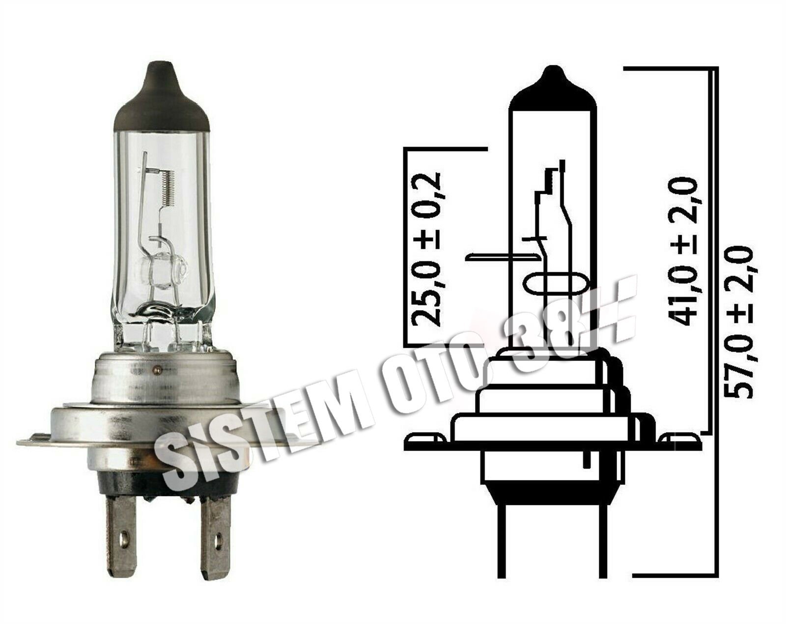 FLS-2070 12V 55W H-7 HALOGEN FLS 2070 | | HALOJEN AMPUL GRUBU