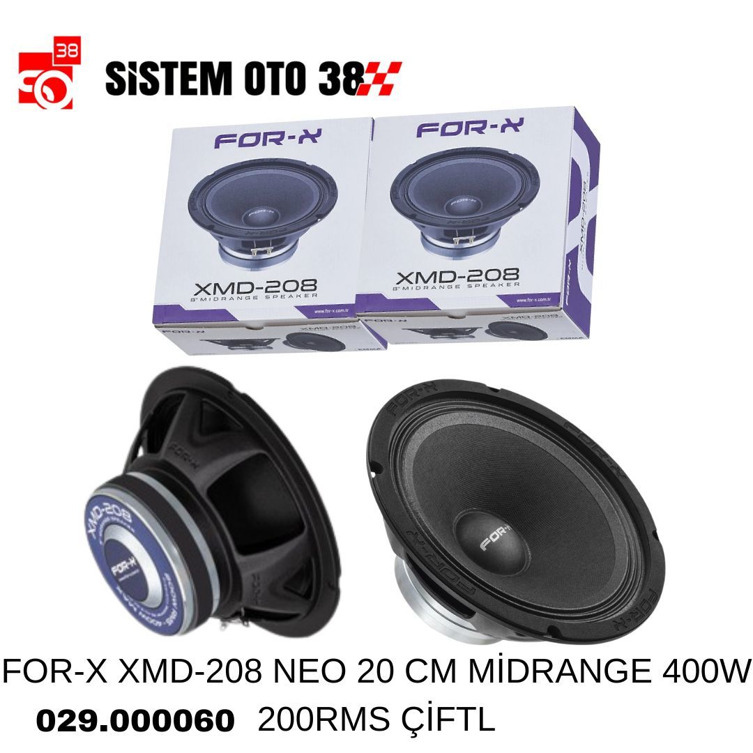 FOR-X XMD-208 NEO 20 CM MİDRANGE 400W 200RMS ÇİFTL | | MİDRANGELER