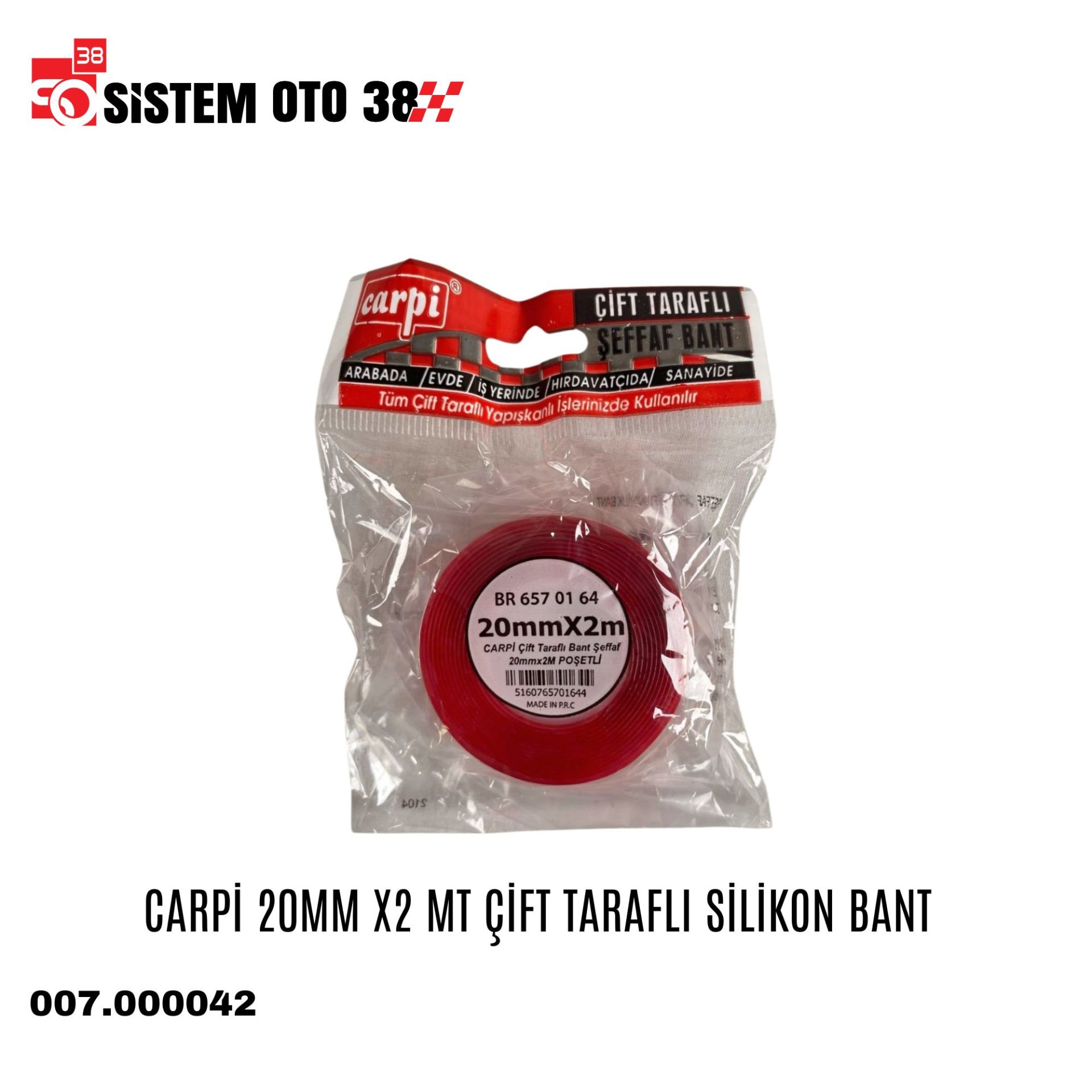 CARPİ 20MM X2 MT ÇİFT TARAFLI SİLİKON BANT | | BANTLAR VE YAPIŞTIRICILA