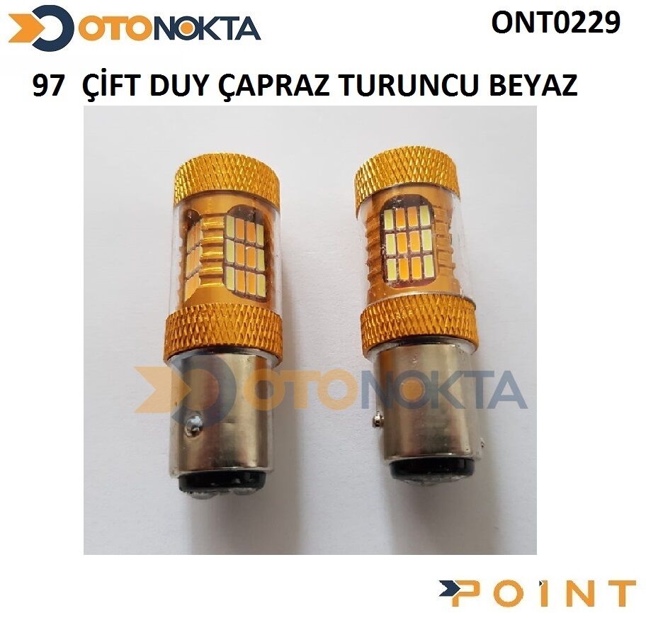 AMPUL 1016 CIFT DUY SASI BEYAZ TURUNCU POINT