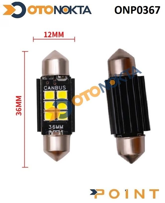 SOFIT AMPUL 12V 6 LED 36MM CANBUS BEYAZ POINT