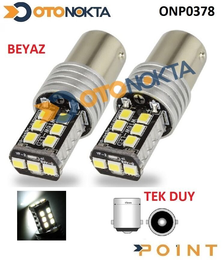 AMPUL 93 TEK DUY 15 LED BEYAZ 12V POINT