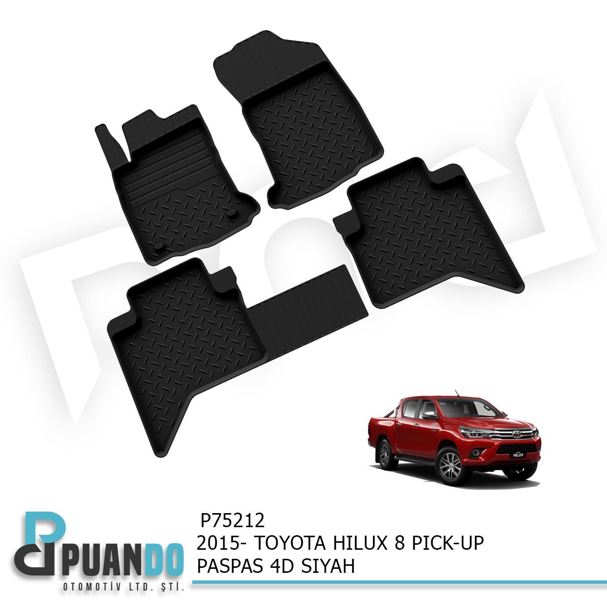 2015- TOYOTA HILUX 8 PICK-UP PASPAS 4D SIYAH