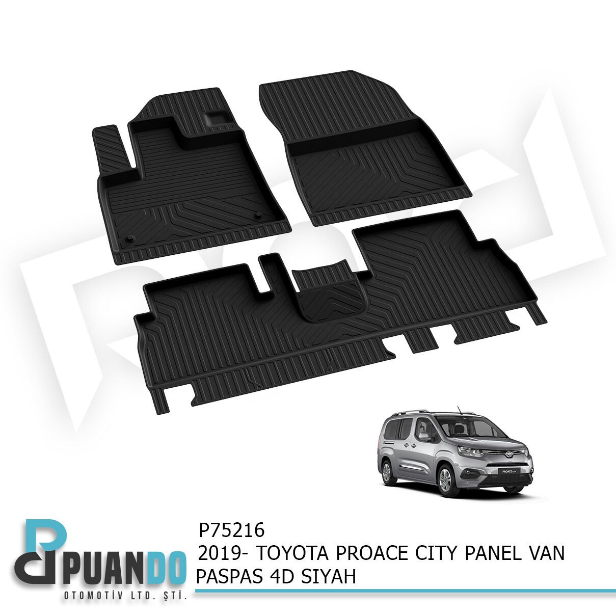 2019- TOYOTA PROACE CITY PANEL VAN PASPAS 4D SIYAH