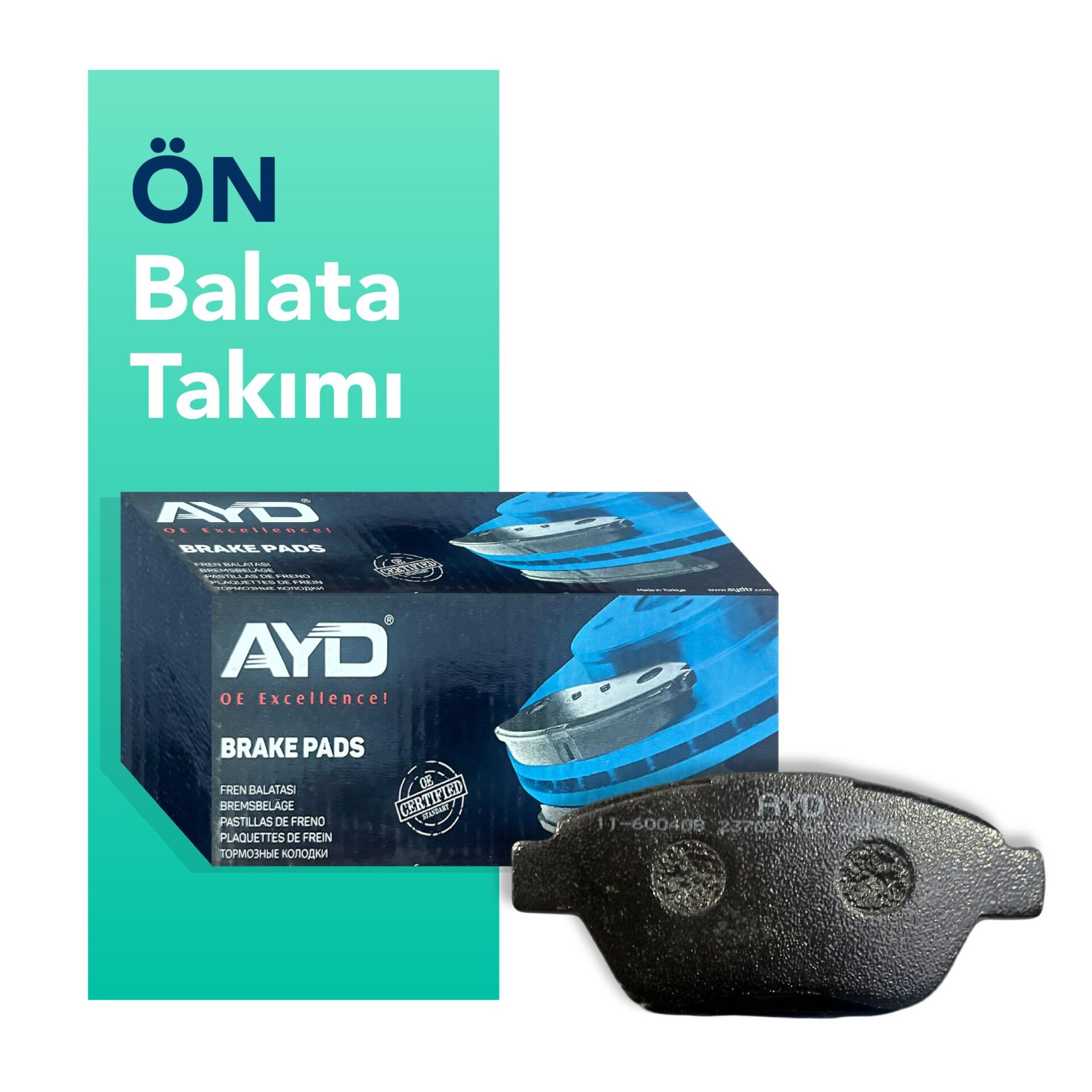 AYD Alfa Romeo 147 1.6 TS Ön Fren Balatası (2001-2010)