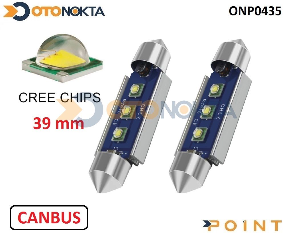 SOFIT AMPUL ULTRA HD 39MM 3 LED CANBUS BEYAZ POINT