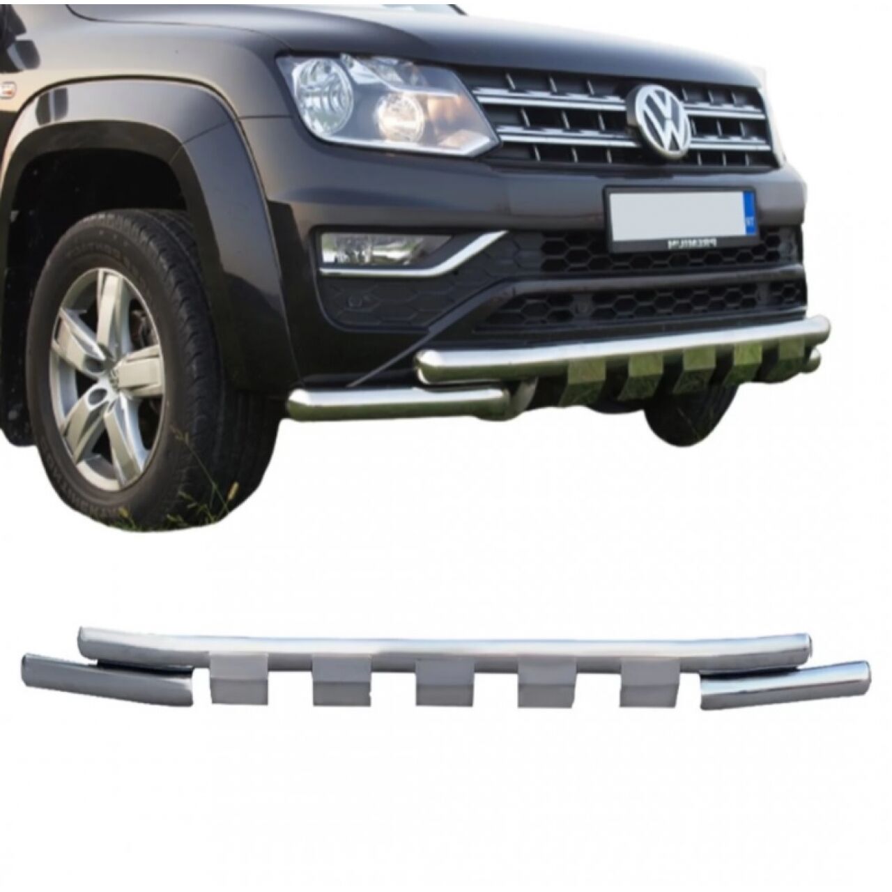 OMSK-VW AMAROK 12-17 ÖN KORUMA (PARS) Q76 KROM | | ÖN-ARKA KORUMA