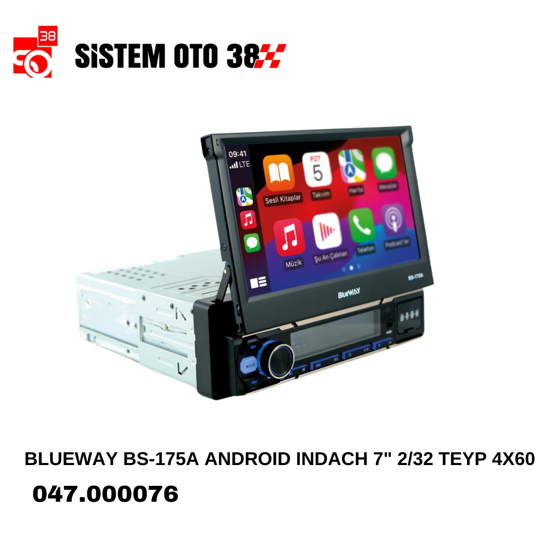 BLUEWAY BS-175A ANDROID INDACH 7'' 2/32 TEYP 4X60 | | TEYPLER