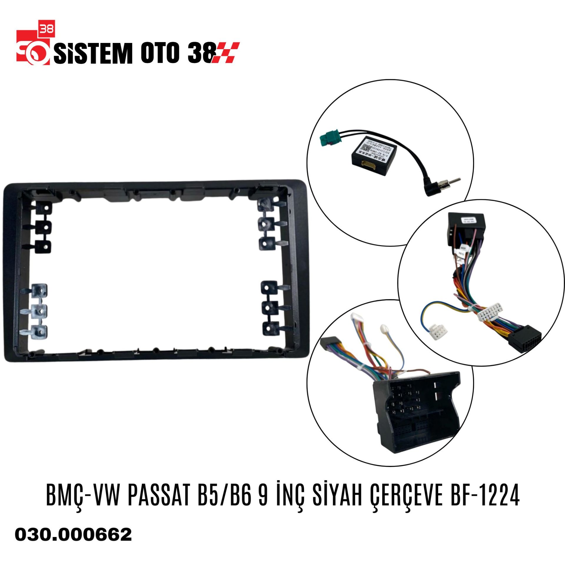 BMÇ-VW PASSAT B5/B6 9 İNÇ SİYAH ÇERÇEVE BF-1224 | | MULTİMEDYALAR