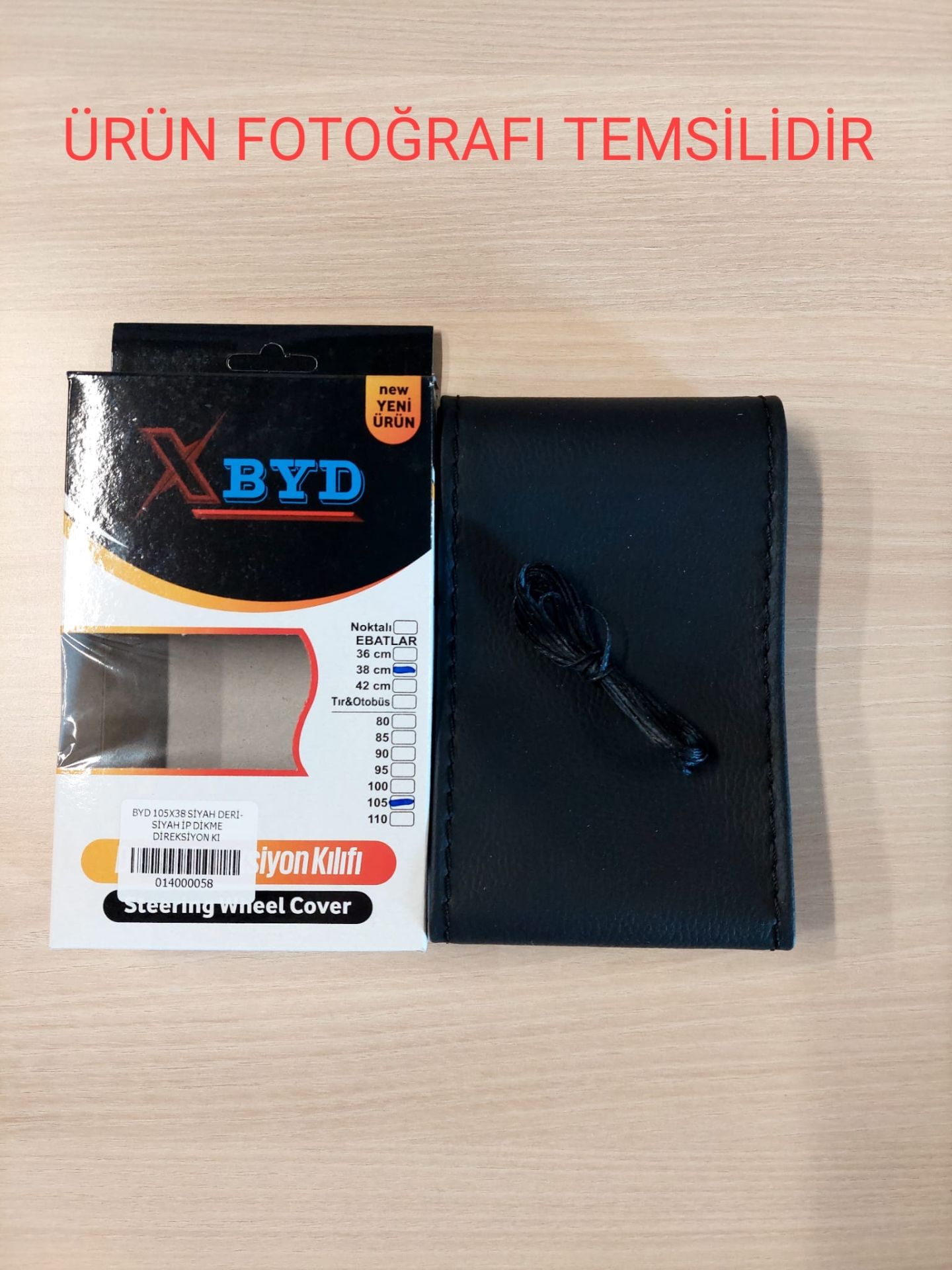 BYD 100X42 SİYAH DERİ-SİYAH İP DİKME DİREKSİYON KI | | DİREKSİYON KILIFLARI