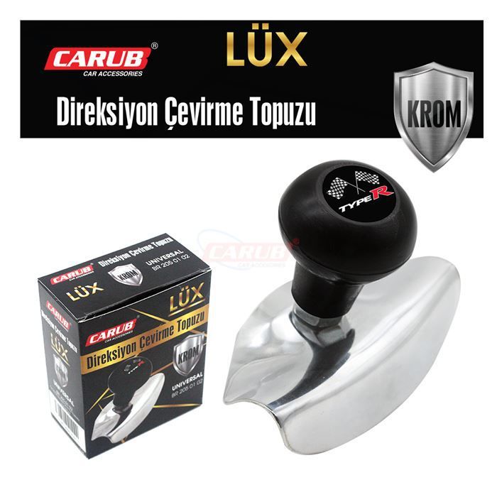 CARUB DİREKSİYON ÇEVİRME TOPUZU LÜX KROM | | ARAÇ İÇİ AKSESUARLAR