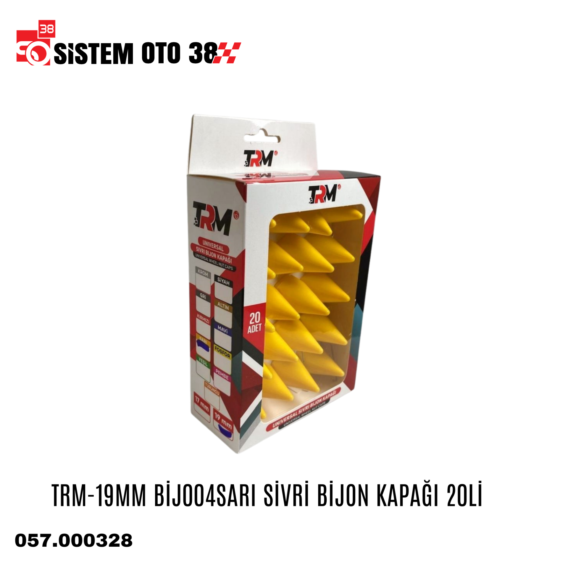 TRM-19MM BİJ004SARI SİVRİ BİJON KAPAĞI 20Lİ | | MUHTELİF ÜRÜNLER