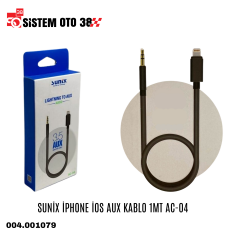 SUNİX İPHONE İOS AUX KABLO 1MT AC-04 |  | ŞARJ ALETİ VE AUX KABLO