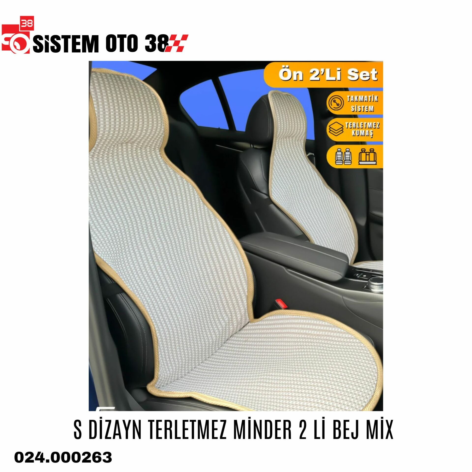 S DİZAYN TERLETMEZ MİNDER 2 Lİ BEJ MİX |  | KOLTUK KILIF VE MİNDER