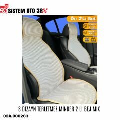 S DİZAYN TERLETMEZ MİNDER 2 Lİ BEJ MİX |  | KOLTUK KILIF VE MİNDER