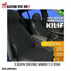 S DİZAYN TERLETMEZ MİNDER 2 Lİ SİYAH |  | KOLTUK KILIF VE MİNDER