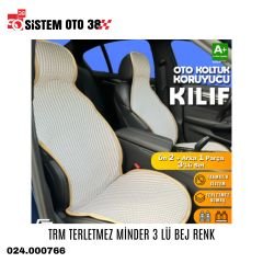 TRM TERLETMEZ MİNDER 3 LÜ BEJ RENK |  | KOLTUK KILIF VE MİNDER