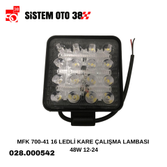 MFK 700-41 16 LEDLİ KARE ÇALIŞMA LAMBASI 48W 12-24 |  | LED AYDINLATMA GRUBU