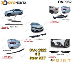 SPOR SET ON-ARKA FLAP SPOYLER YAN KAPI CIVIC 2022