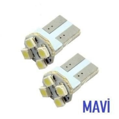 AMPUL (2AD) PARK LEDİ 12V MAVİ 4 LEDLİ