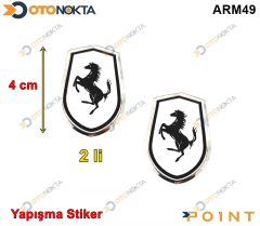 ARMA STICKER YAPISMA FERRARI BEYAZ