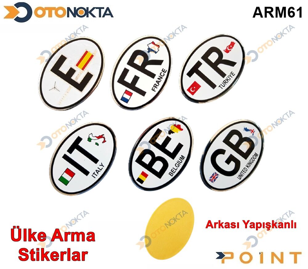 ARMA STICKER OVAL BUYUK ULKE