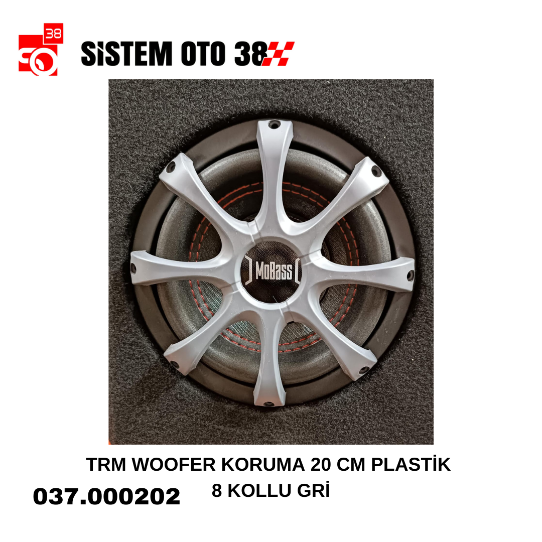 TRM WOOFER KORUMA 20 CM PLASTİK 8 KOLLU GRİ |  | SES MONTAJ EKİPMANLARI