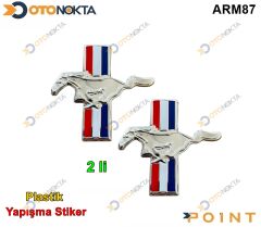 ARMA STICKER MUSTANG BUYUK IKILI
