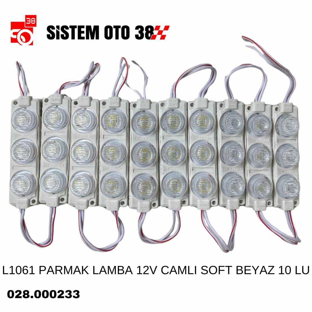 L1061 PARMAK LAMBA 12V CAMLI SOFT BEYAZ 10 LU |  | LED AYDINLATMA GRUBU