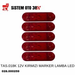 TAS.018K 12V KIRMIZI  MARKER LAMBA LED |  | LED AYDINLATMA GRUBU