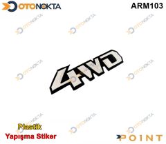 ARMA STICKER 4WD KROM-SIYAH