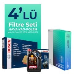 Bosch Audi A6 3.0 Dizel QUATRO 245 HP Filtre Bakım Seti Motul Motor Yağlı (2011-2018) 4 Lü