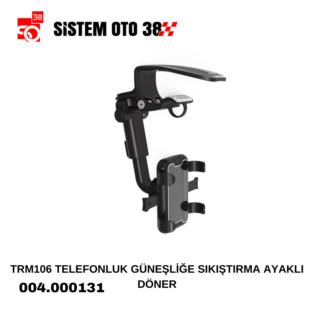 TRM106 TELEFONLUK GÜNEŞLİĞE SIKIŞTIRMA AYAKLI DÖNE |  | ARAÇ İÇİ AKSESUARLAR