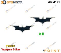 ARMA STICKER BATMAN KUCUK SIYAH 2 LI