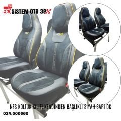 NFS KOLTUK KILIFI KENDİNDEN BAŞLIKLI SİYAH SARI DK |  | KOLTUK KILIF VE MİNDER