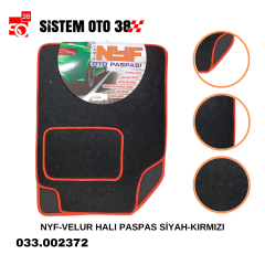 NYF-VELUR HALI PASPAS SİYAH-KIRMIZI |  | HALI PASPASLAR