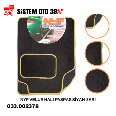 NYF-VELUR HALI PASPAS SİYAH-SARI |  | HALI PASPASLAR
