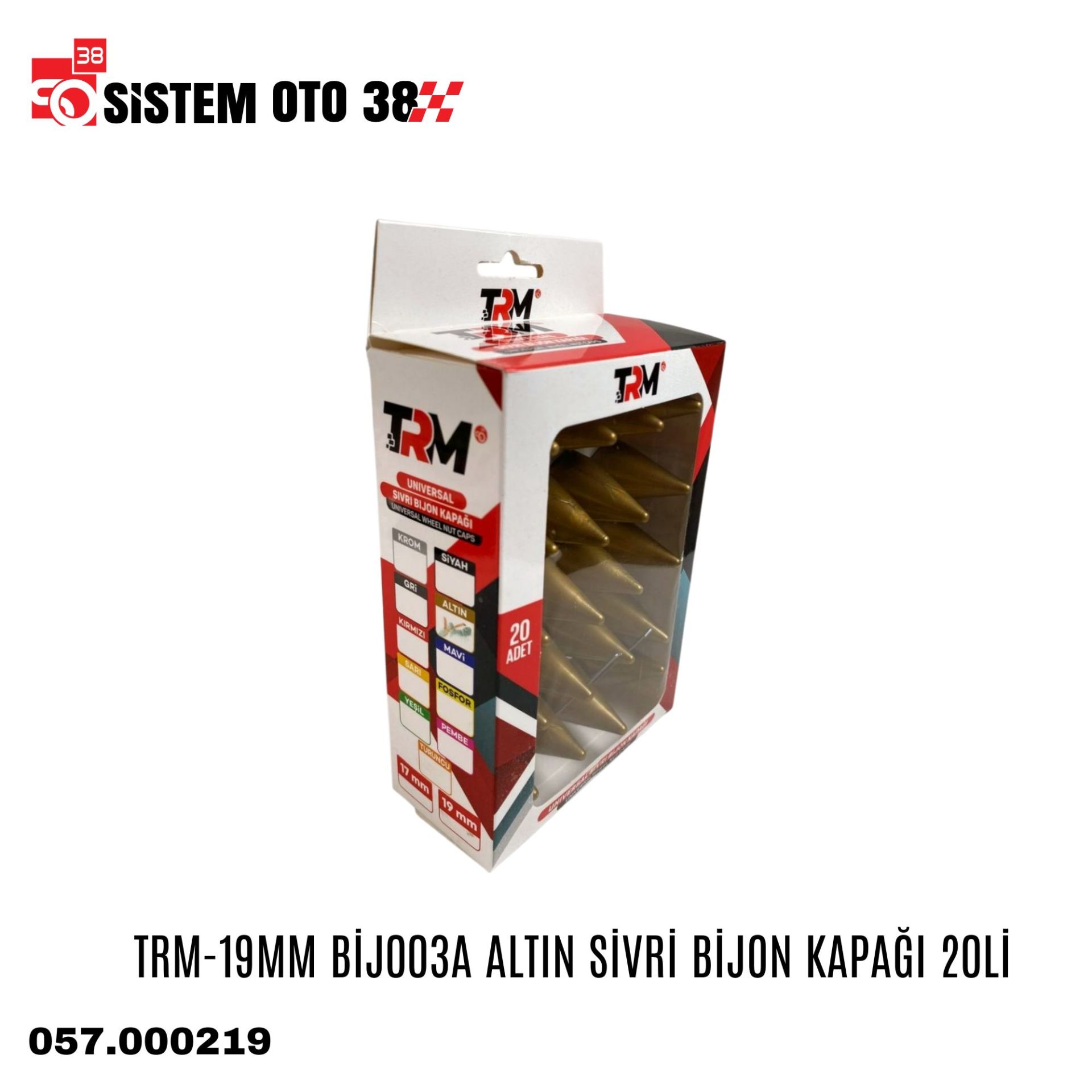 TRM-19MM BİJ003A ALTIN SİVRİ BİJON KAPAĞI 20Lİ |  | MUHTELİF ÜRÜNLER