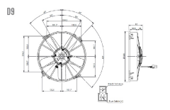12'' KOMPLE YASSI GENİŞ ÜFLEYİCİ AKSİYEL FAN( 5 KANAT) 74316006 5702412240001 24V