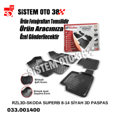 RZL3D-SKODA SUPERB 08-15 SİYAH 3D PASPAS |  | 3D PASPASLAR