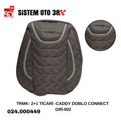 TRMK- 2+1 TİCARİ -CADDY DOBLO CONNECT GRİ-002 |  | KOLTUK KILIF VE MİNDER