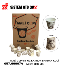 MALİ CUP 6 OZ KARTON BARDAK KOLİ ADETİ 3000 LİK |  | MUHTELİF ÜRÜNLER